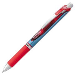 Pentel EnerGel RTX Gel Pen, Retractable, Medium 0.7 mm Needle Tip, Red Ink, Red/Gray Barrel (BLN77B)