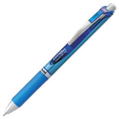Pentel EnerGel RTX Gel Pen, Retractable, Medium 0.7 mm Needle Tip, Blue Ink, Blue/Gray Barrel (BLN77C)