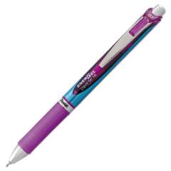 Pentel EnerGel RTX Gel Pen, Retractable, Medium 0.7 mm Needle Tip, Violet Ink, Violet/Gray Barrel (BLN77V)