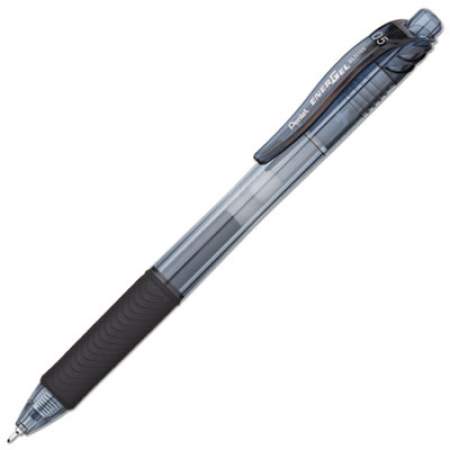 Pentel EnerGel-X Gel Pen, Retractable, Fine 0.5 mm Needle Tip, Black Ink, Black Barrel, Dozen (BLN105A)