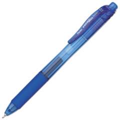 Pentel EnerGel-X Gel Pen, Retractable, Fine 0.5 mm Needle Tip, Blue Ink, Blue Barrel, Dozen (BLN105C)