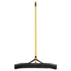 Rubbermaid Commercial Maximizer Push-to-Center Broom, 36", PVC Bristles, Yellow/Black (2018730)
