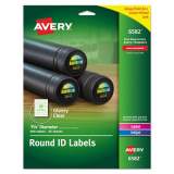 Avery Round Print-to-the Edge Labels with SureFeed and EasyPeel, 1.67" dia, Glossy Clear, 500/PK (6582)