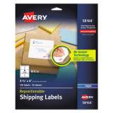 Avery Repositionable Shipping Labels w/SureFeed, Inkjet, 3 1/3 x 4, White, 150/Box (58164)