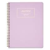 Cambridge Workstyle Notebook, Twin-Wire, 1 Subject, Wide/Legal Rule, Lavender Cover, 9.5 x 7.25, 80 Sheets (59309)
