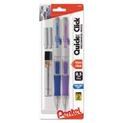 Pentel QUICK CLICK Mechanical Pencil, 0.5 mm, HB (#2.5), Black Lead, Assorted Barrel Colors, 2/Pack (PD215LEBP2)