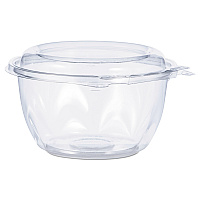 SafeSeal Tamper-Resistant, Tamper-Evident Bowls with Dome Lid, 16 oz, 5.5" Diameter x 3.1" h, Clear, Plastic, 240/Carton (CTR16BD)