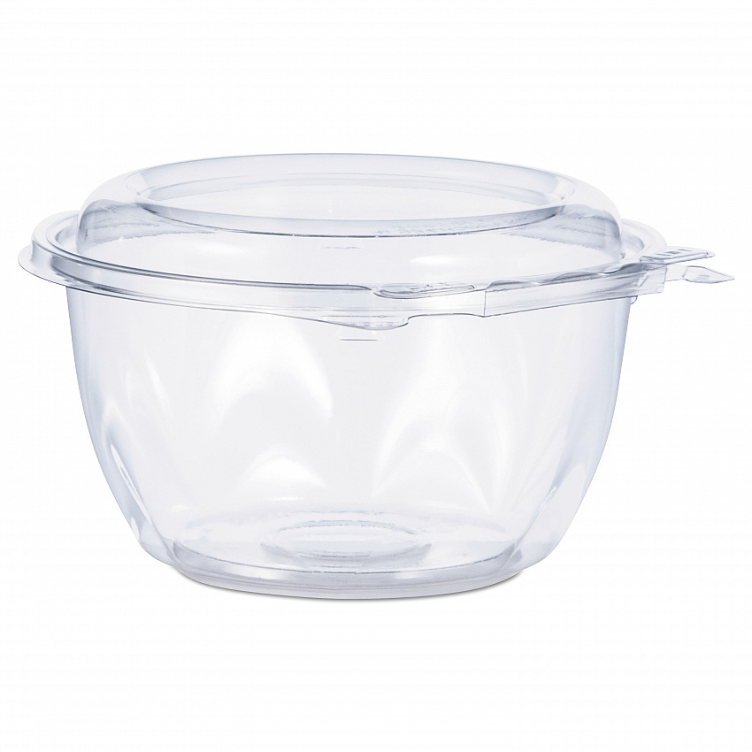 SafeSeal Tamper-Resistant, Tamper-Evident Bowls with Dome Lid, 16 oz, 5.5" Diameter x 3.1" h, Clear, Plastic, 240/Carton (CTR16BD)