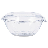SafeSeal Tamper-Resistant, Tamper-Evident Bowls with Dome Lid, 24 oz, 7" Diameter x 3.1" h, Clear, Plastic, 150/Carton (CTR24BD)