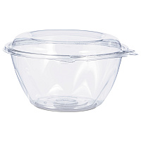 SafeSeal Tamper-Resistant, Tamper-Evident Bowls with Dome Lid, 32 oz, 7" Diameter x 3.4" h, Clear, Plastic, 150/Carton (CTR32BD)