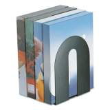 Officemate Heavy Duty Bookends, Nonskid, 8" x 8" x 10", Steel, Black (93142)