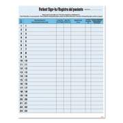 Tabbies HIPAA Labels, Patient Sign-In, 8.5 x 11, Blue, 23/Sheet, 125 Sheets/Pack (14541)