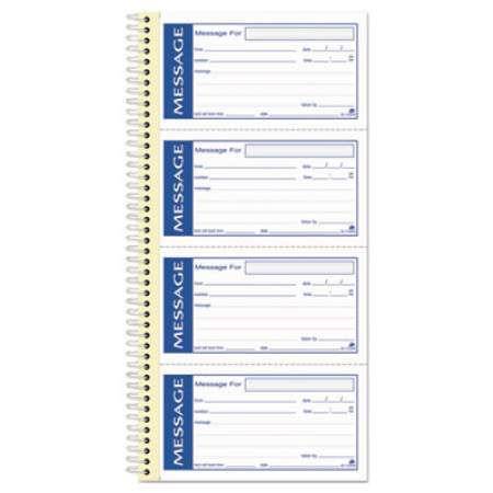 Adams Write 'n Stick Phone Message Pad, Two-Part Carbonless, 2.75 x 4.75, 4/Page, 200 Forms (SC1153WS)