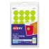 Avery Printable Self-Adhesive Removable Color-Coding Labels, 0.75" dia., Neon Yellow, 24/Sheet, 42 Sheets/Pack, (5470) (05470)