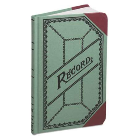 Boorum & Pease Miniature Account Book, Green/Black/Red Cover, 9.19 x 5.81 Sheets, 200 Sheets/Book (667R)