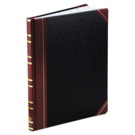 Boorum & Pease Extra-Durable Bound Book, Single-Page Record-Rule Format, Black/Maroon/Gold Cover, 11.94 x 9.78 Sheets, 300 Sheets/Book (1602123F)