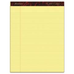 Ampad Gold Fibre Quality Writing Pads, Narrow Rule, 50 Canary-Yellow 8.5 x 11.75 Sheets, Dozen (20022)
