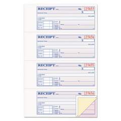 Adams Receipt Book, Three-Part Carbonless, 7.19 x 11, 4/Page, 100 Forms (TC1182)