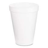 Dart Foam Drink Cups, 12 oz, White, 1,000/Carton (12J16)