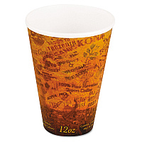 Fusion Escape Foam Hot/Cold Cups, 12 oz, Brown/Black, 1,000/Carton (12U16ESC)