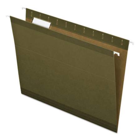 Pendaflex Reinforced Hanging File Folders, Letter Size, 1/5-Cut Tab, Standard Green, 25/Box (415215)