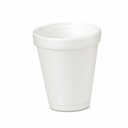 Foam Drink Cups, 4 oz, White, 50/Bag, 20 Bags/Carton (4J4)