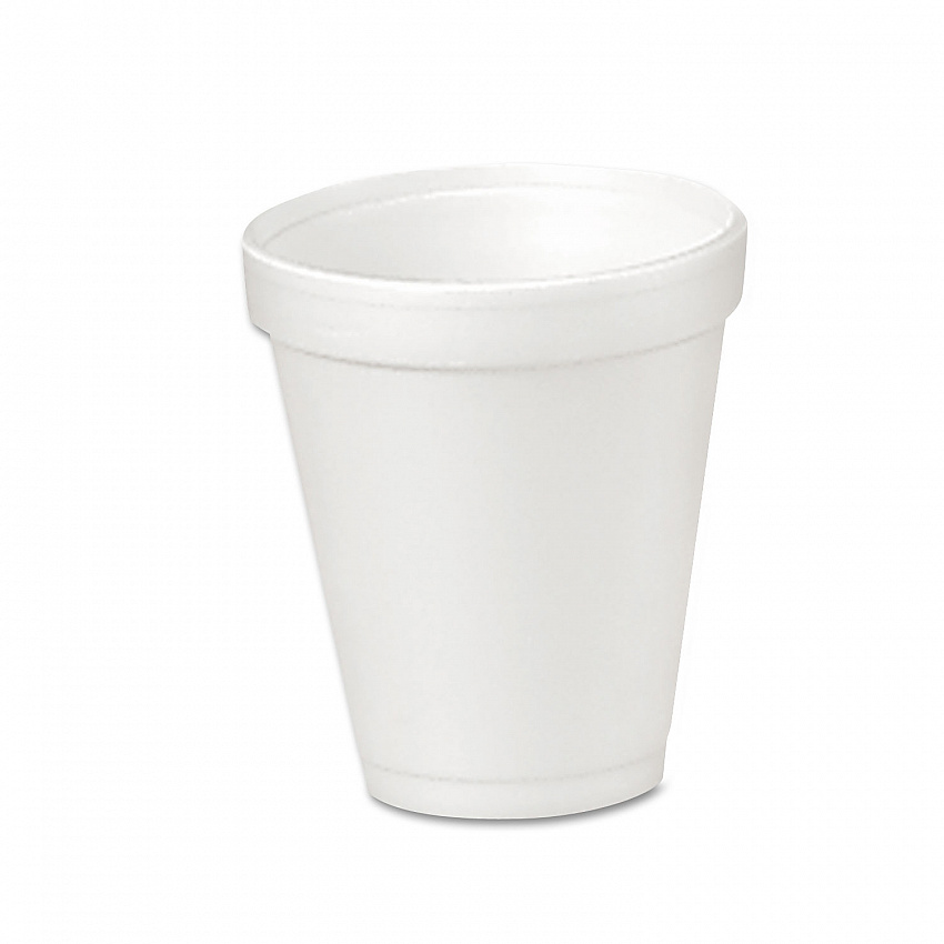 Foam Drink Cups, 4 oz, White, 50/Bag, 20 Bags/Carton (4J4)