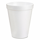 Foam Drink Cups, 6 oz, White, 25/Bag, 40 Bags/Carton (6J6)