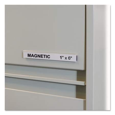C-Line HOL-DEX Magnetic Shelf/Bin Label Holders, Side Load, 1" x 6", Clear, 10/Box (87227)