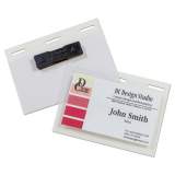 C-Line Self-Laminating Magnetic Style Name Badge Holder Kit, 2" x 3", Clear, 20/Box (92823)