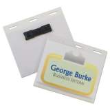 C-Line Self-Laminating Magnetic Style Name Badge Holder Kit, 3" x 4", Clear, 20/Box (92843)