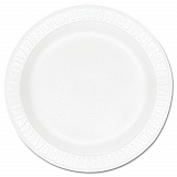 Concorde Foam Plate, 9" dia, White, 125/Pack, 4 Packs/Carton (9PWCR)