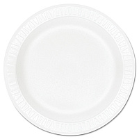 Concorde Foam Plate, 9" dia, White, 125/Pack, 4 Packs/Carton (9PWCR)