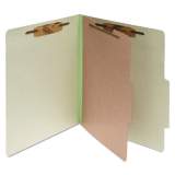 ACCO Pressboard Classification Folders, 1 Divider, Letter Size, Leaf Green, 10/Box (15044)