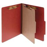 ACCO Pressboard Classification Folders, 1 Divider, Letter Size, Earth Red, 10/Box (15034)