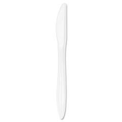 Dart Style Setter Mediumweight Plastic Knives, White, 1000/Carton (K6BW)