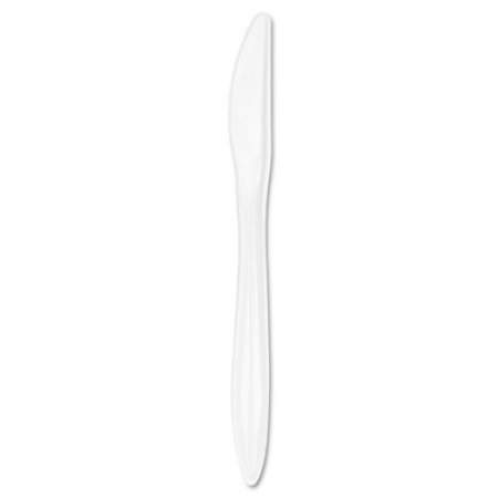 Dart Style Setter Mediumweight Plastic Knives, White, 1000/Carton (K6BW)