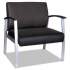 Alera metaLounge Series Bariatric Guest Chair, 30.51" x 26.96" x 33.46", Black Seat/Back, Silver Base (ML2219)