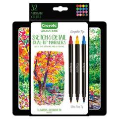 Crayola Sketch and Detail Dual Ended Markers, Extra-Fine/Fine Bullet Tips, Assorted Colors, 16/Set (586511)