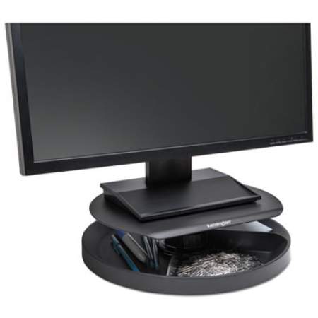 Kensington Spin2 Monitor Stand with SmartFit, 12.6" x 12.6" x 2.25" to 3.5", Black, Supports 40 lbs (52787)