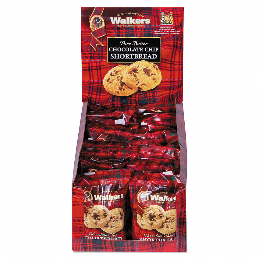 Shortbread Cookies, Chocolate Chip Shortbread, 2.2 oz Box (W1537D)