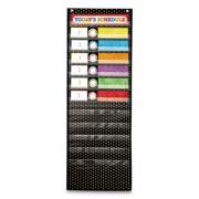 Carson-Dellosa Education Deluxe Scheduling Pocket Chart, 13 Pockets, 13 x 36, Black (158041)