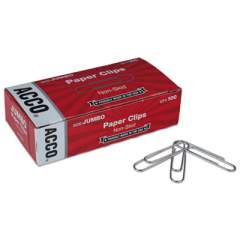 ACCO Paper Clips, Jumbo, Silver, 1,000/Pack (72585)