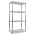 NSF Certified Industrial Four-Shelf Wire Shelving Kit, 36w x 18d x 72h, Silver (SW503618SR)