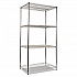 NSF Certified Industrial Four-Shelf Wire Shelving Kit, 36w x 24d x 72h, Silver (SW503624SR)