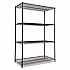 NSF Certified Industrial Four-Shelf Wire Shelving Kit, 48