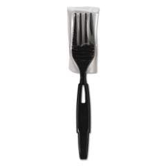 Dixie SmartStock Wrapped Heavy-Weight Cutlery Refill, Fork, Black, 960/Carton (SSWPF5)
