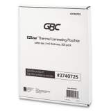GBC EZUse Thermal Laminating Pouches, 3 mil, 8.5" x 11", Gloss Clear, 200/Pack (3740725)