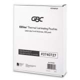 GBC EZUse Thermal Laminating Pouches, 5 mil, 8.5" x 11", Gloss Clear, 200/Pack (3740727)