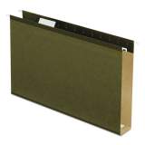 Pendaflex Extra Capacity Reinforced Hanging File Folders with Box Bottom, Legal Size, 1/5-Cut Tab, Standard Green, 25/Box (5143X2)